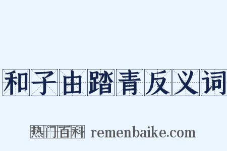 和子由踏青反义词是什么意思的图片
